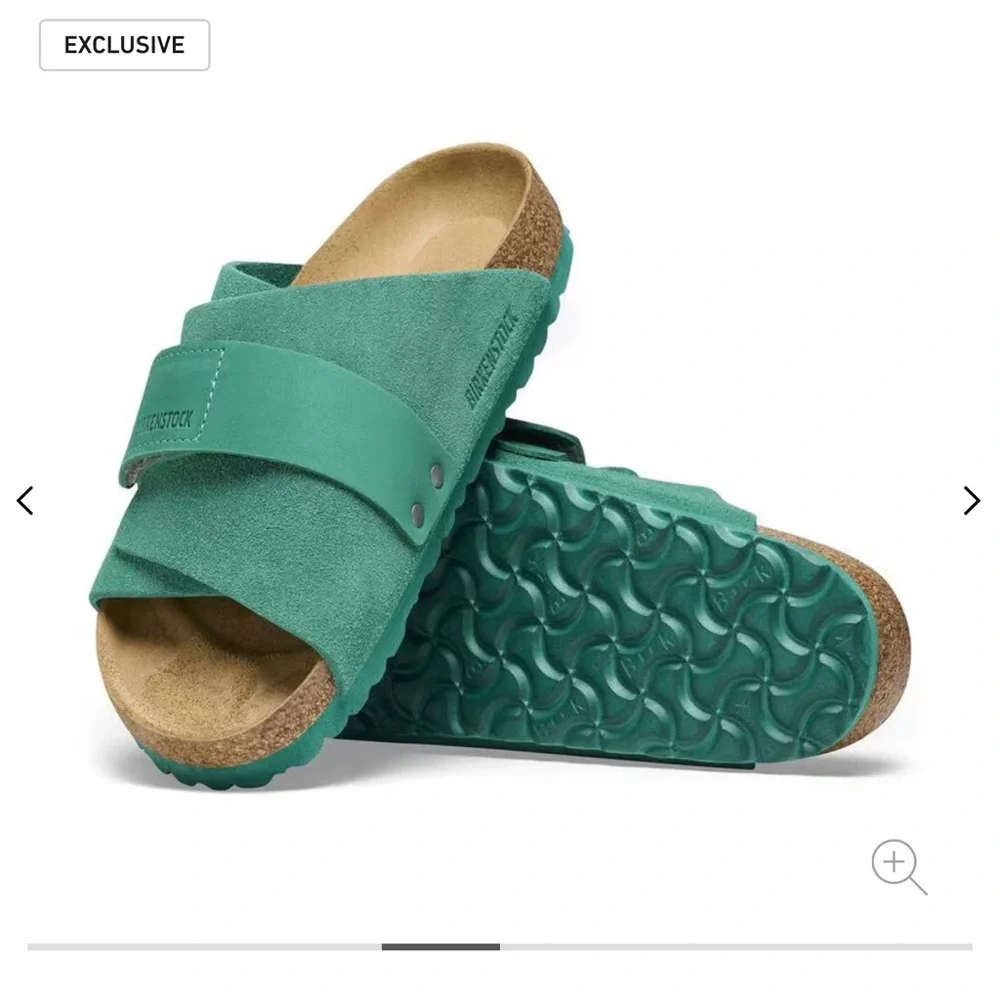 Birkenstock Kyoto Nubuck Sandals in Green - Picture 2 of 8